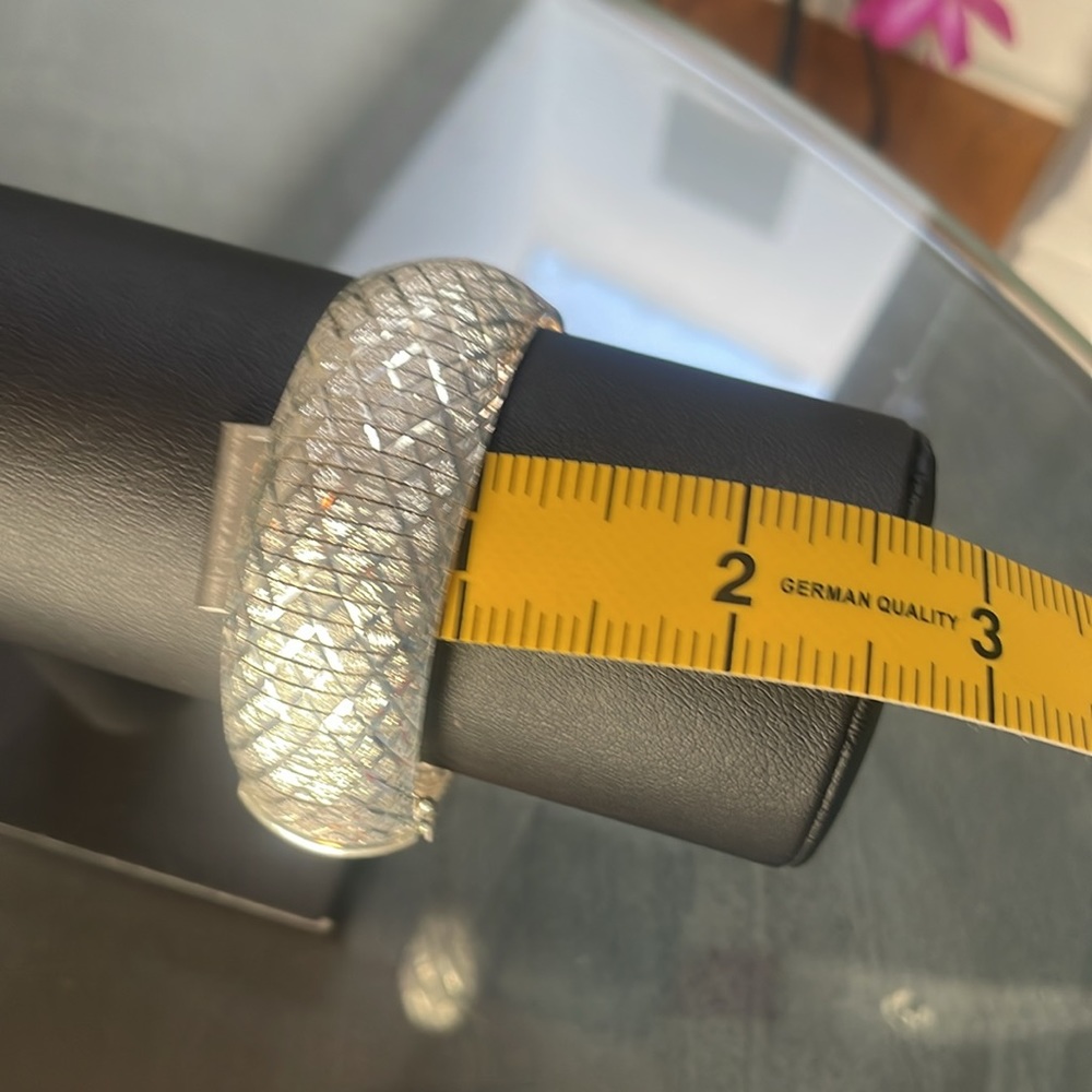 Italian sterling silver, JCM, flex bangle bracelet - Picture 3 of 14
